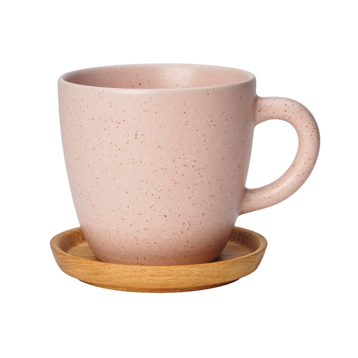 Taza de café y platillo Höganäs 33 cl - rosa salvaje - Höganäs Keramik