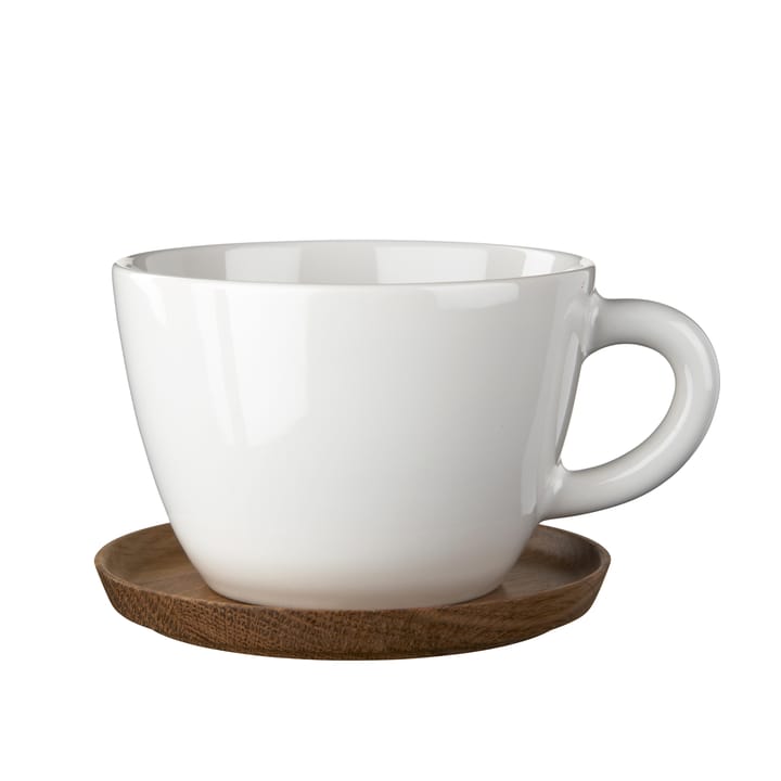 Tazón de té y platillo Höganäs 50 cl - blanco brillante - Höganäs Keramik