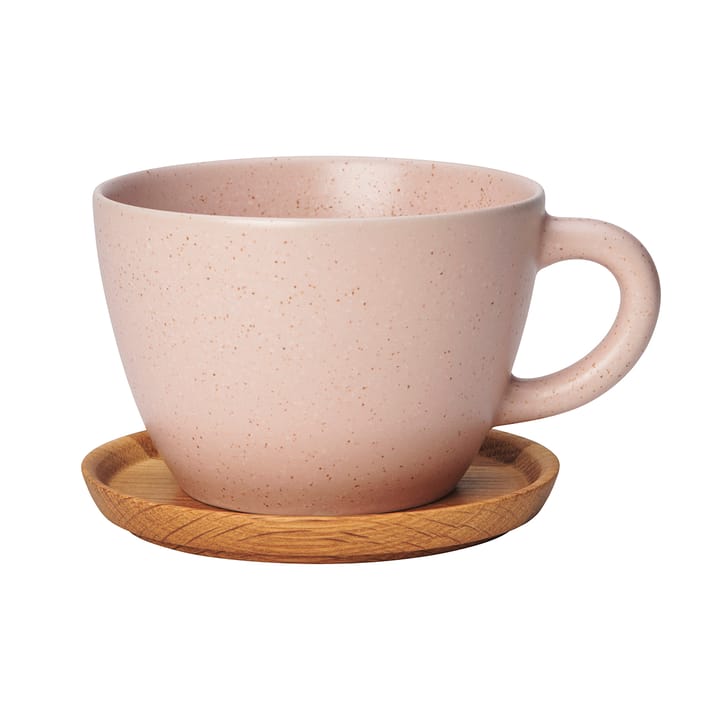Tazón de té y platillo Höganäs 50 cl - rosa salvaje - Höganäs Keramik