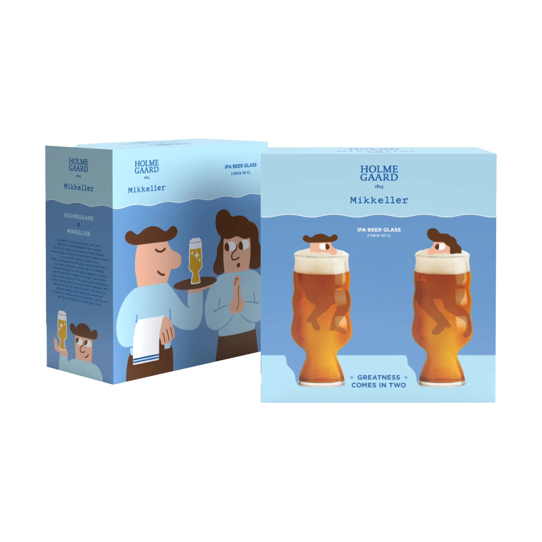 2 Copas de cerveza Mikkeller IPA, 50 cl Holmegaard