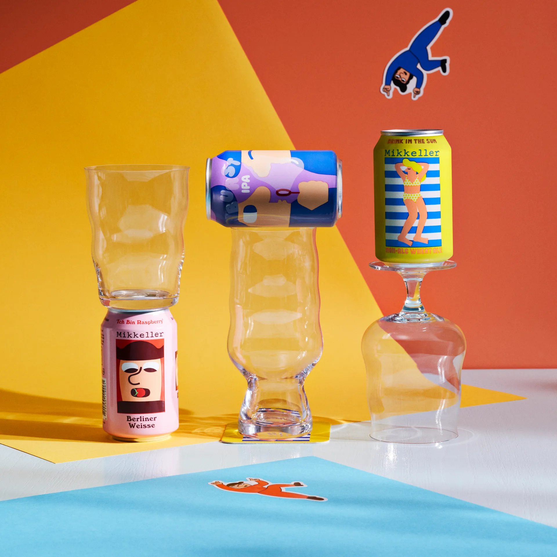 2 Copas de cerveza Mikkeller IPA, 50 cl Holmegaard