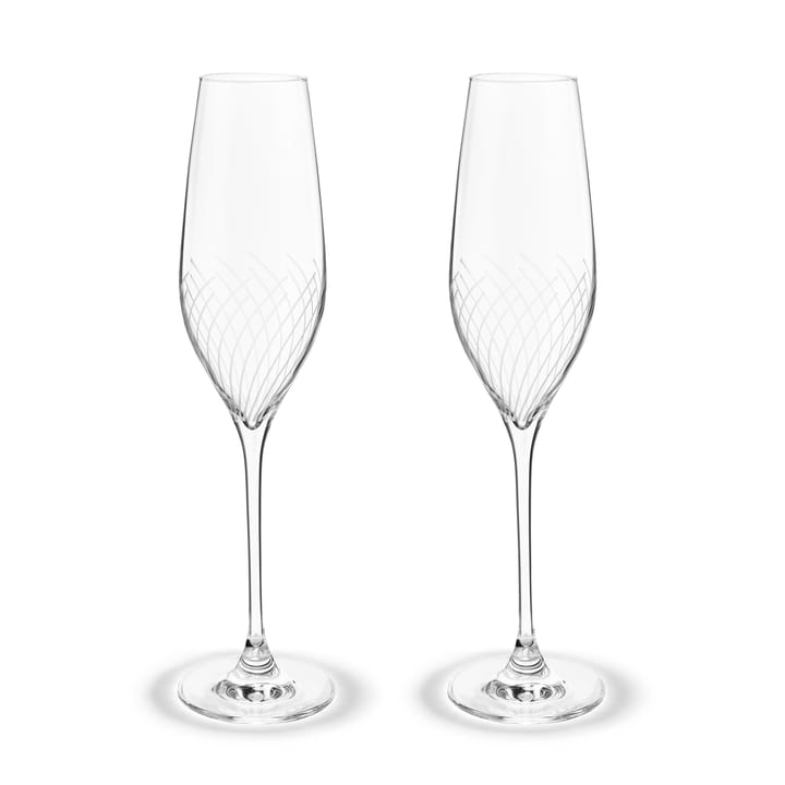 2 Copas de champagne Cabernet Lines 29 cl - transparente - Holmegaard