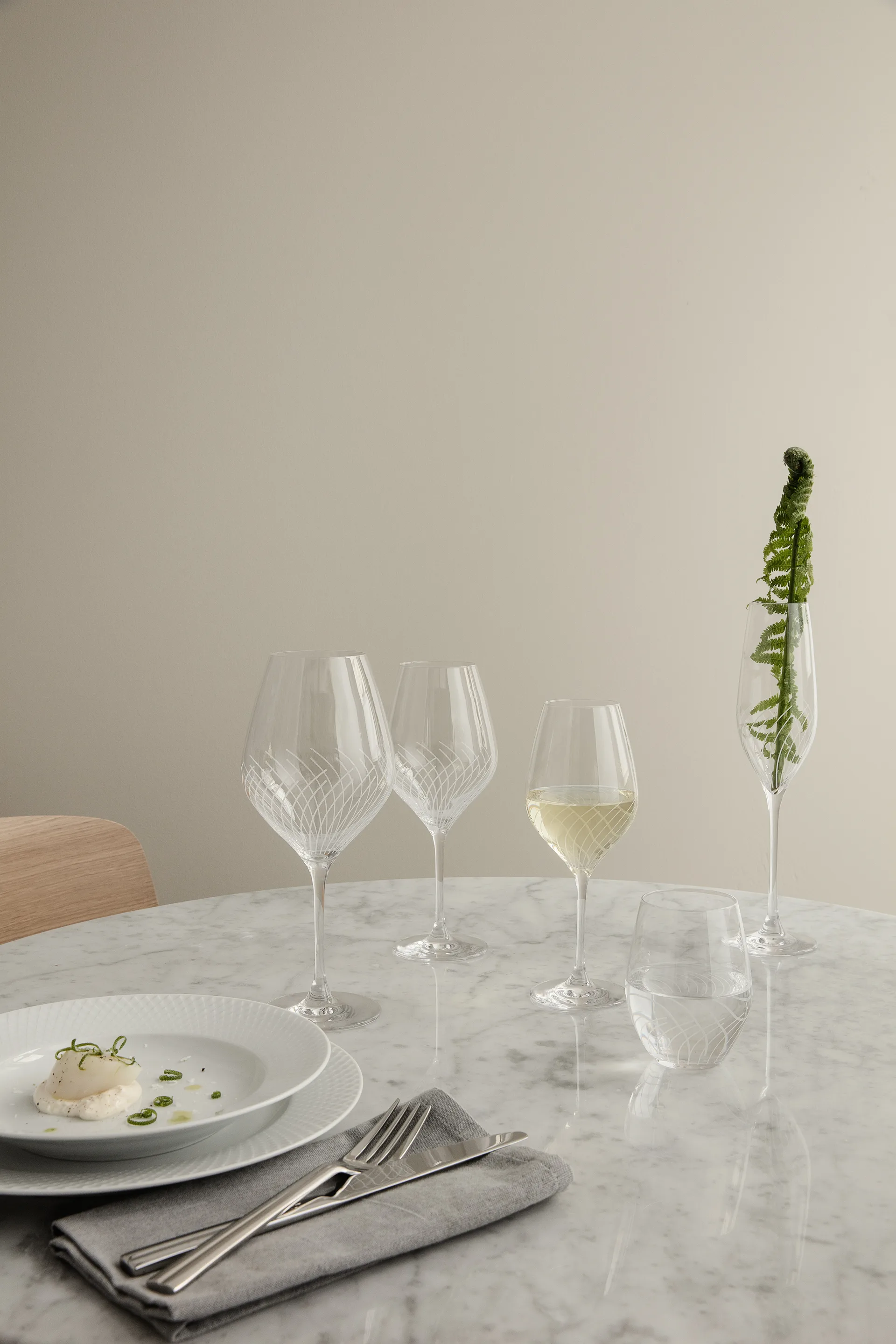 2 Copas de champagne Cabernet Lines 29 cl, transparente Holmegaard