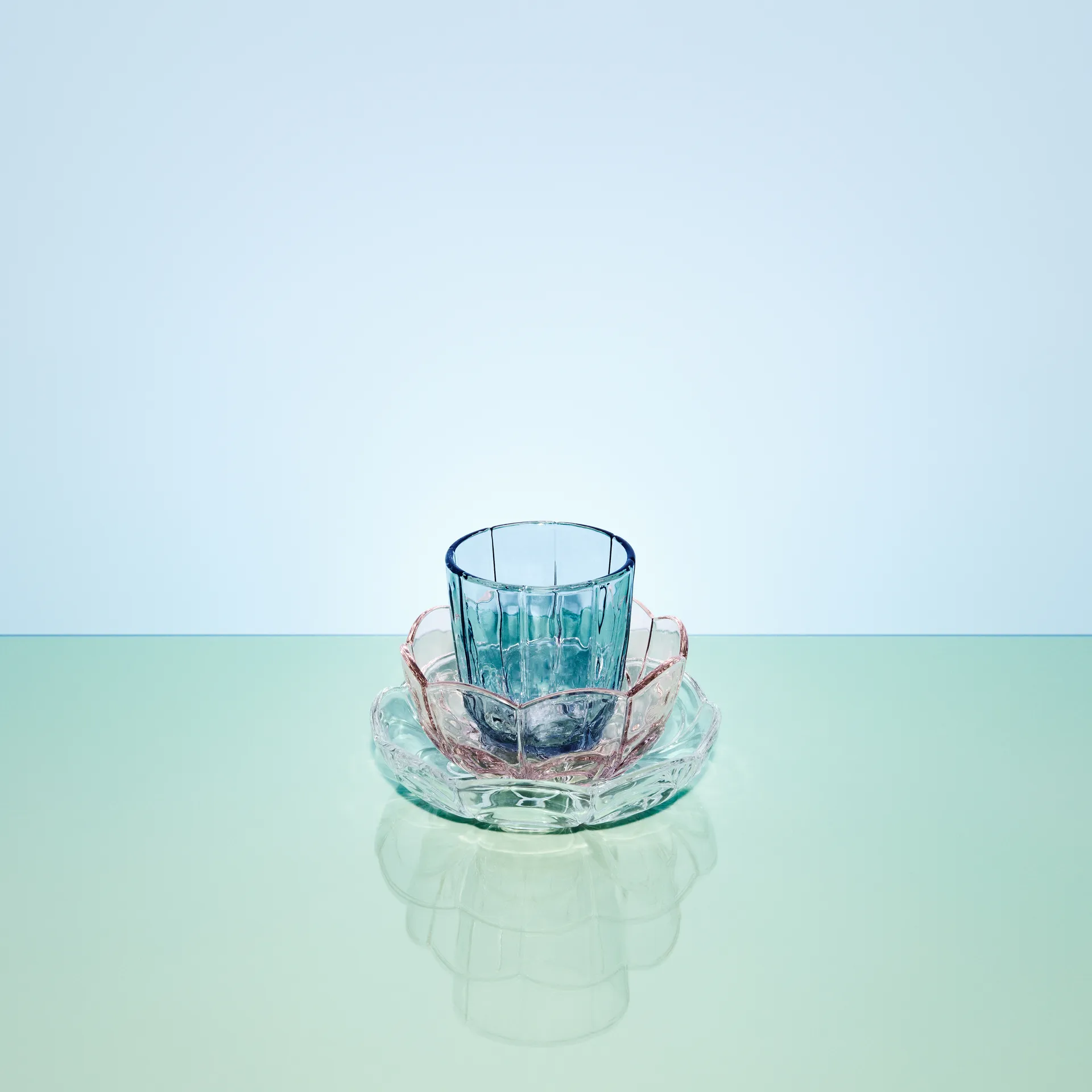 2 Vasos de agua Lily 32 cl, Blue iris Holmegaard