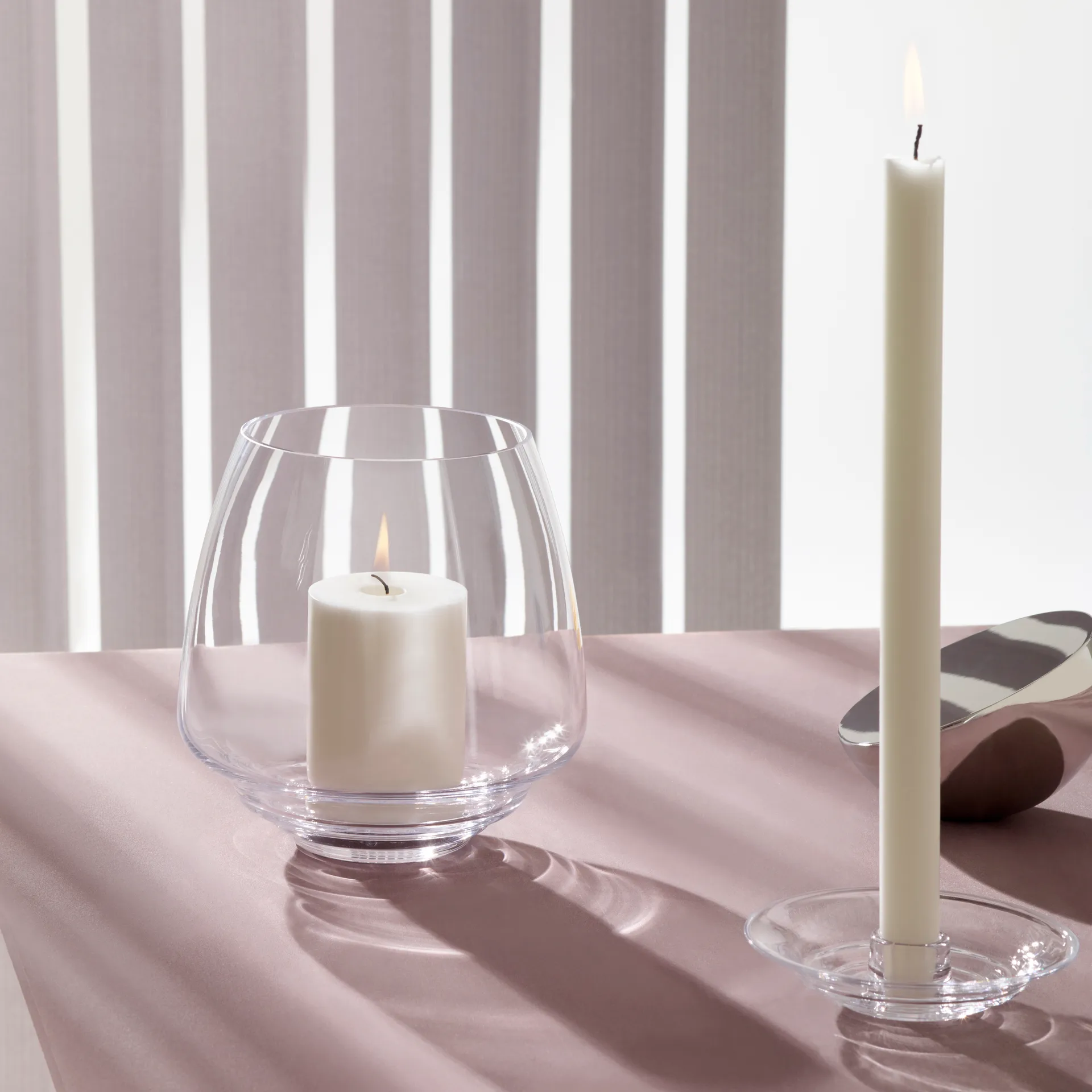 Candelabro Flow, transparente Holmegaard