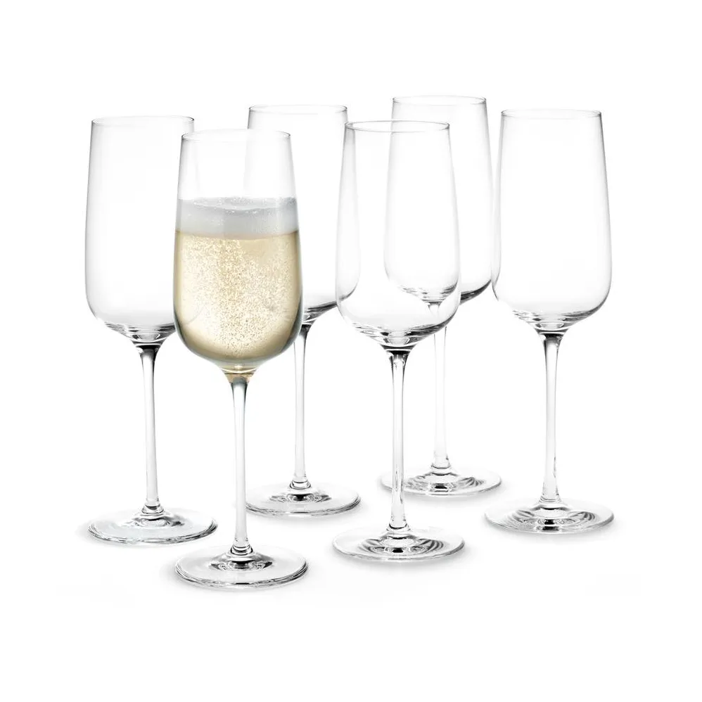Copas de champagne Bouquet set de 6, 29 cl,  Holmegaard