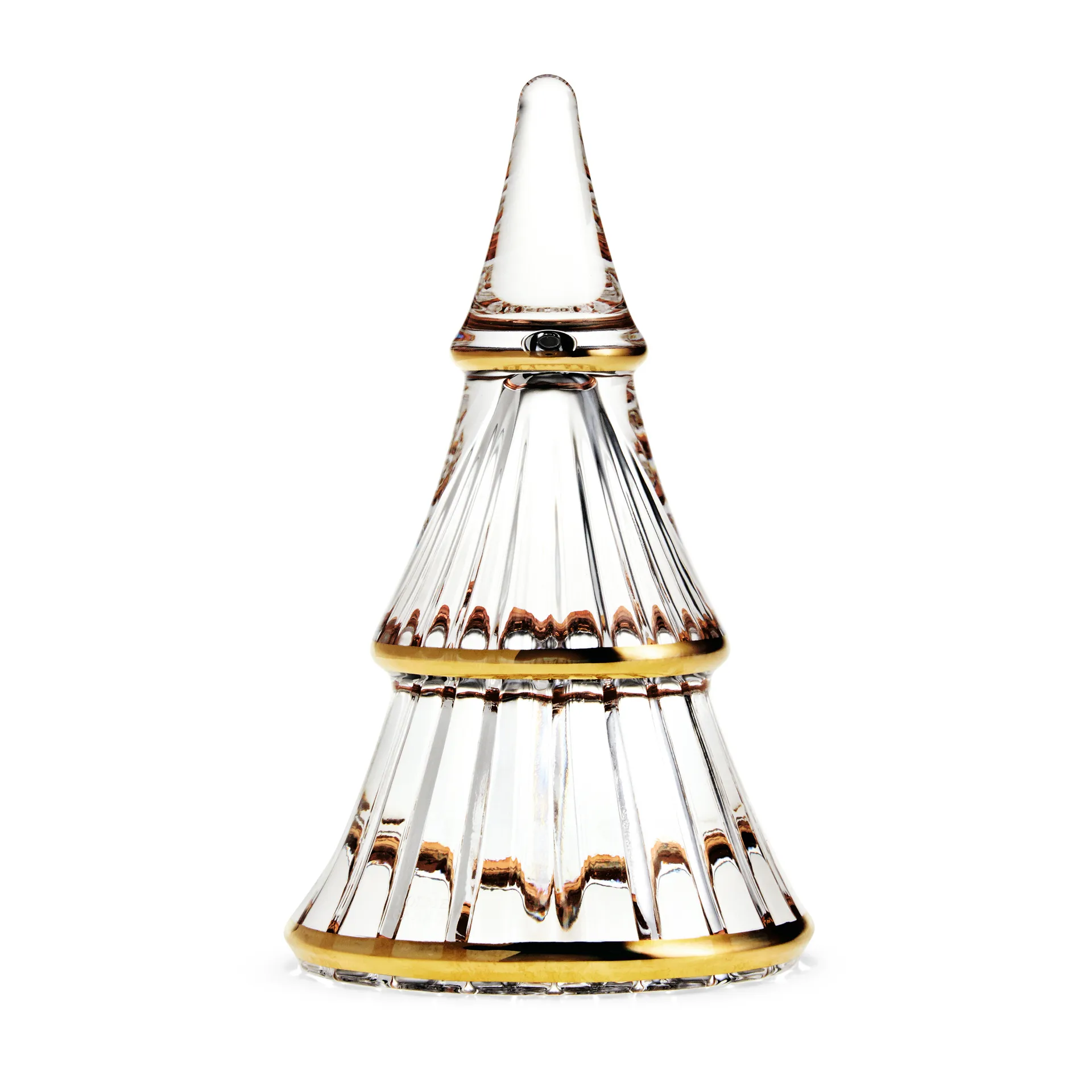 Figura árbol de navidad Fairytales grande, transparente-oro Holmegaard