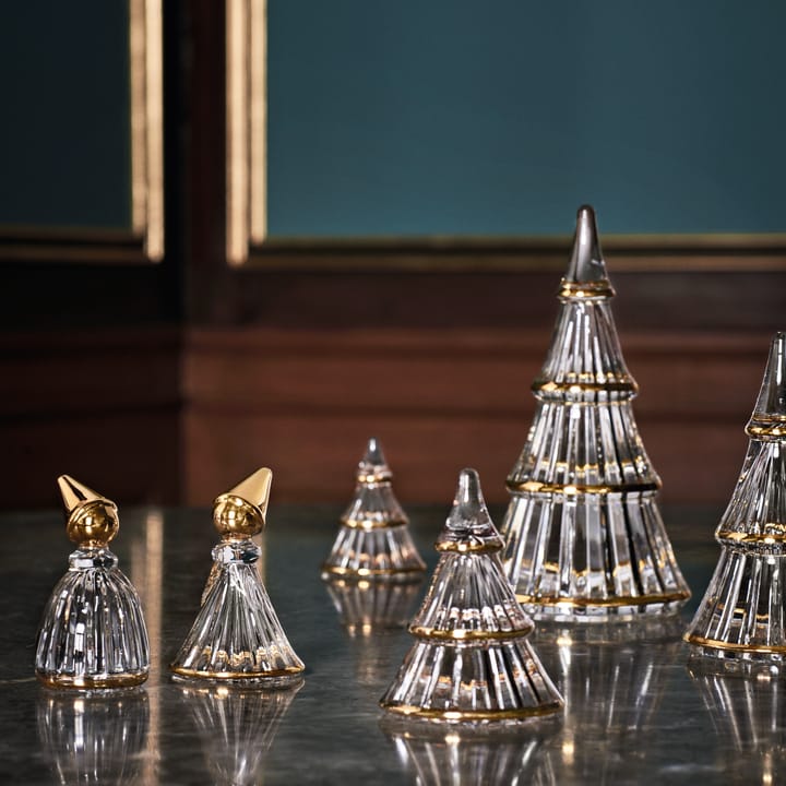 Figura árbol de navidad Fairytales grande, transparente-oro Holmegaard