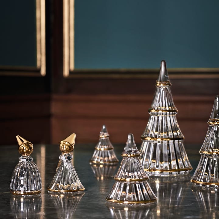 Figura árbol de navidad Fairytales mediano, transparente-oro Holmegaard
