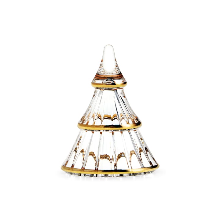 Figura árbol de navidad Fairytales pequeño, transparente-oro Holmegaard