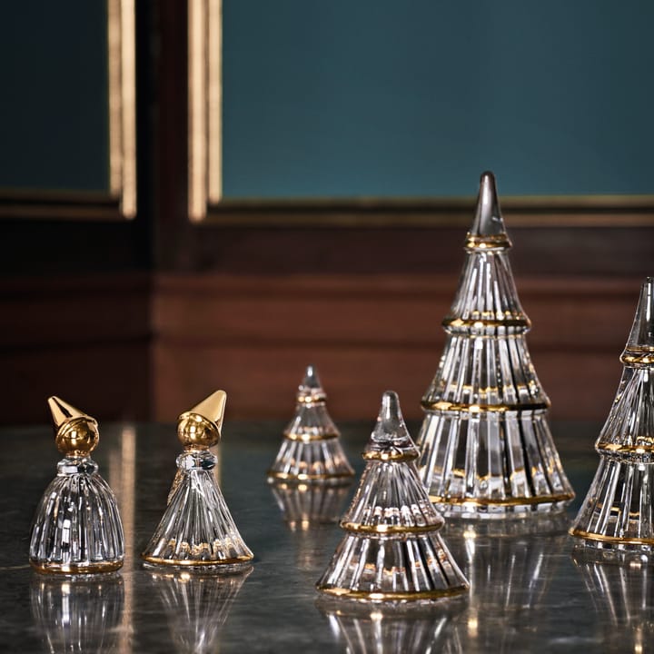 Figura árbol de navidad Fairytales XL, transparente-oro Holmegaard