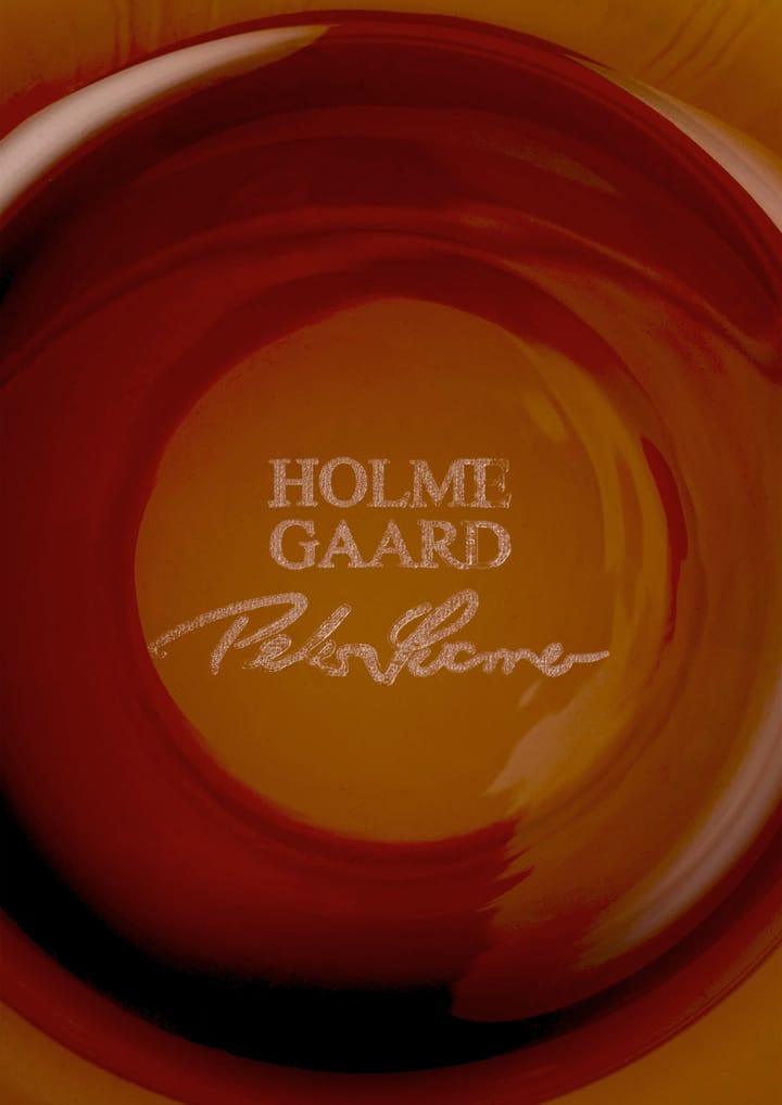 Jarrón Calabas 21 cm, Duo burgundy-amber Holmegaard
