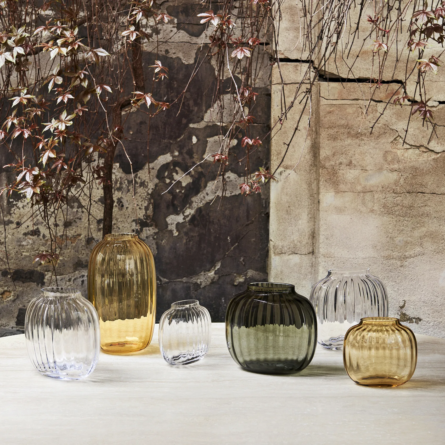 Jarrón Primula 25,5 cm, ámbar Holmegaard