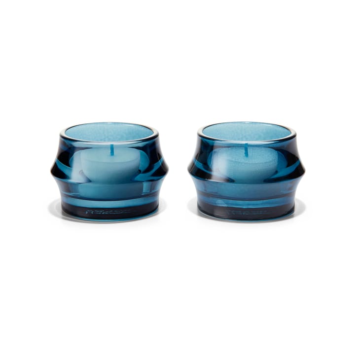 Portavelas Arc 5 cm 2-pack, Azul oscuro Holmegaard