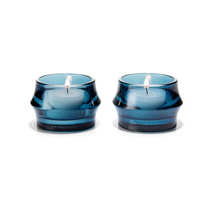 Portavelas Arc 5 cm 2-pack, Azul oscuro Holmegaard