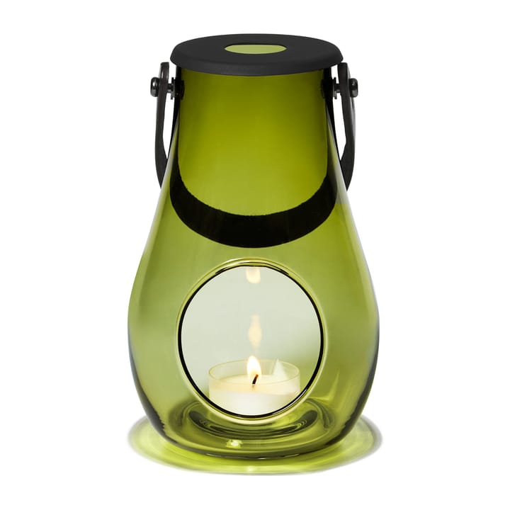 Portavelas Design With Light verde oliva - 16,5 cm - Holmegaard