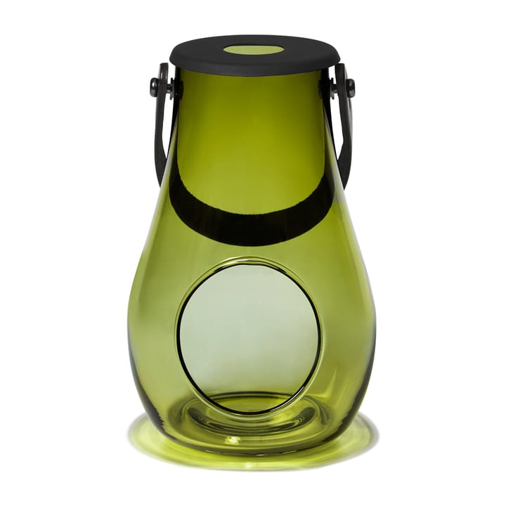 Portavelas Design With Light verde oliva, 16,5 cm Holmegaard