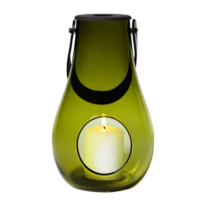 Portavelas Design With Light verde oliva - 25 cm - Holmegaard
