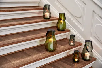 Portavelas Design With Light verde oliva - 29 cm - Holmegaard