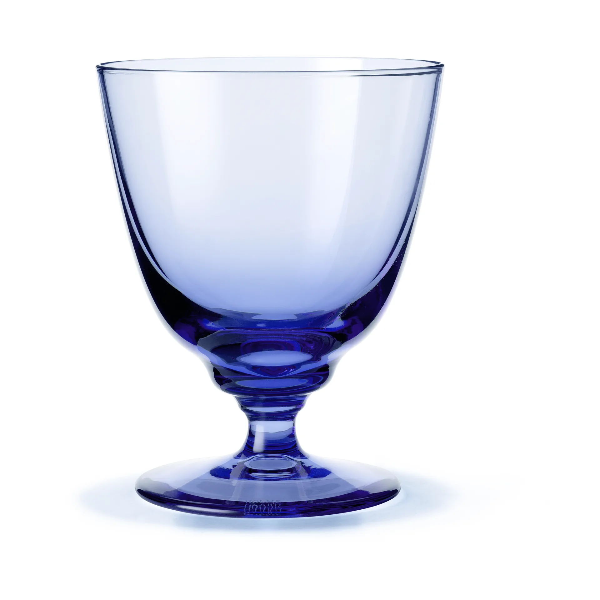 Vaso con pie Flow 35 cl, Azul oscuro Holmegaard