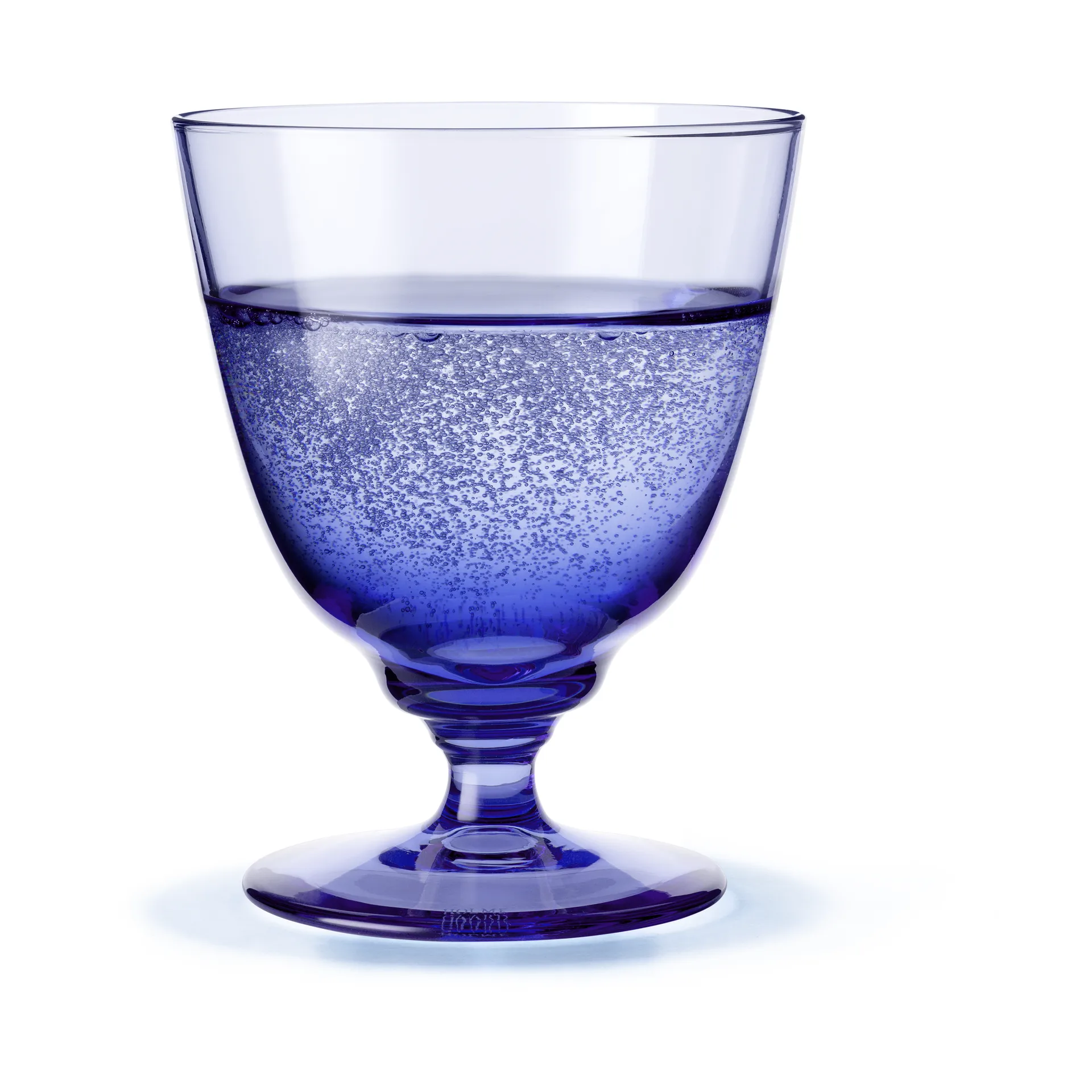 Vaso con pie Flow 35 cl, Azul oscuro Holmegaard