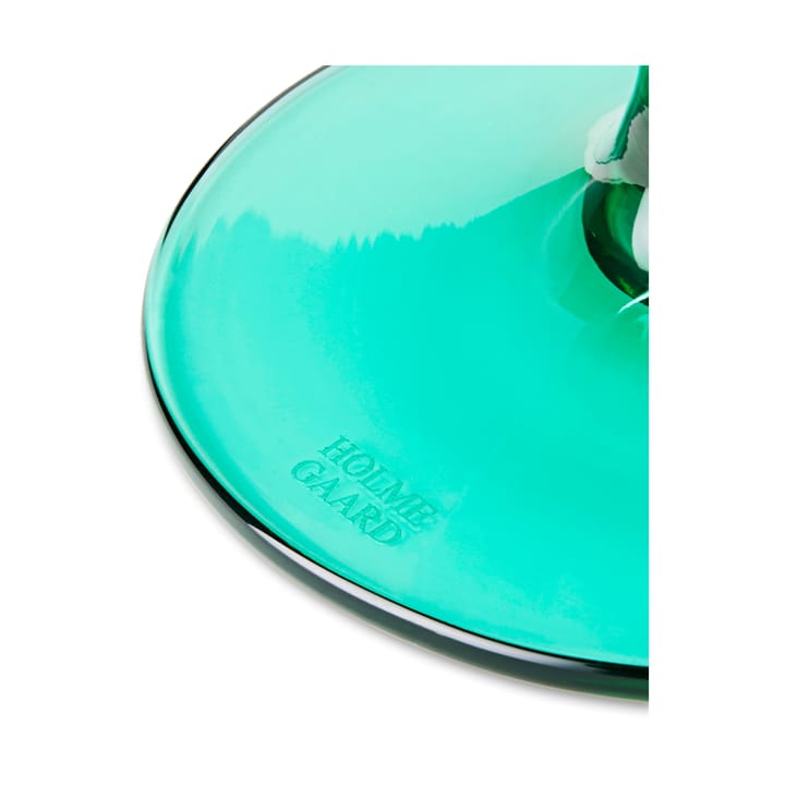 Vaso con pie Flow 35 cl, Emerald green Holmegaard