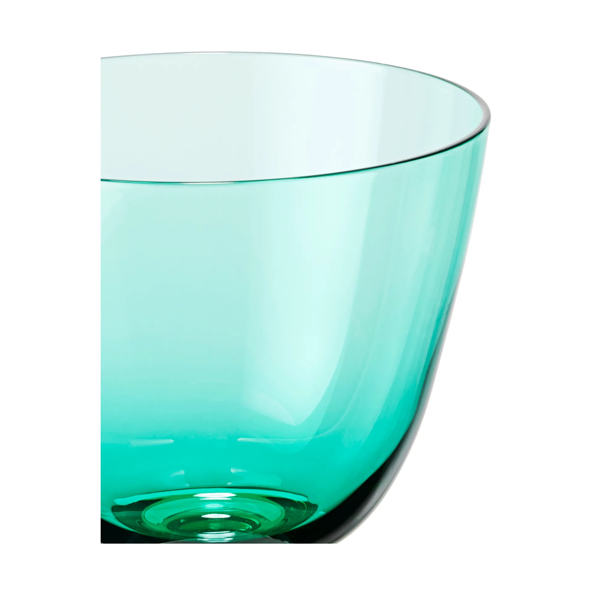 Vaso con pie Flow 35 cl, Emerald green Holmegaard