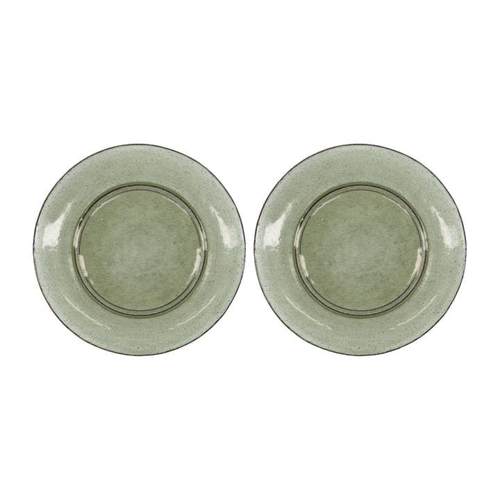 2 Platos Rain Ø27 cm - Verde - House Doctor