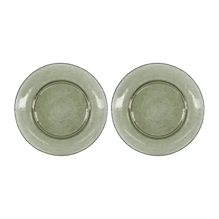 2 Platos Rain Ø27 cm - Verde - House Doctor