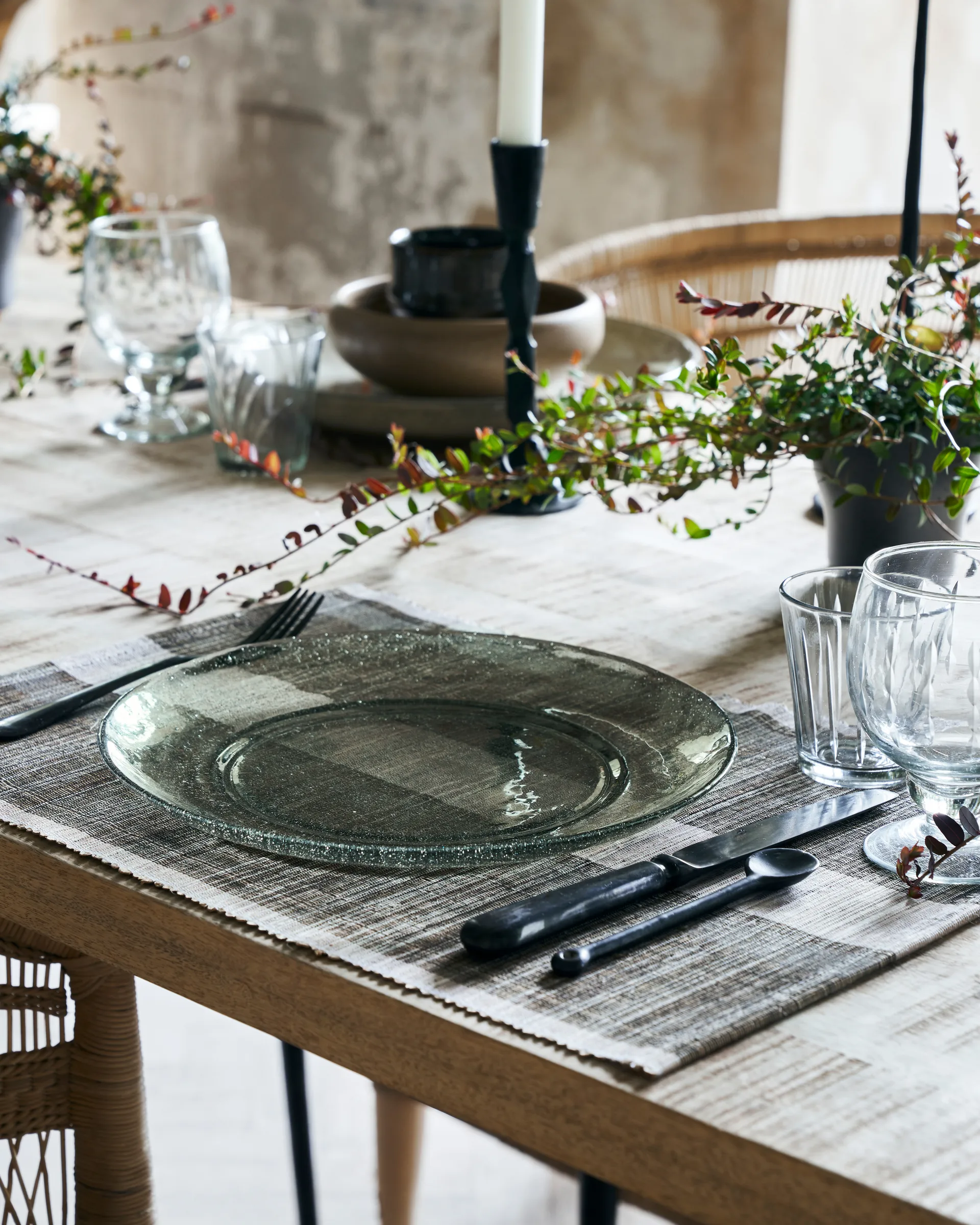 2 Platos Rain Ø27 cm, Verde House Doctor