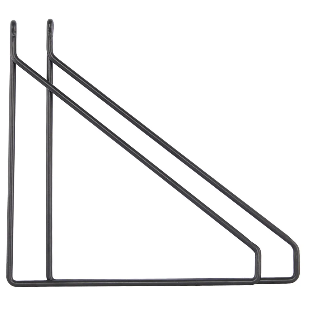 2 Soportes para balda Apart, negro House Doctor