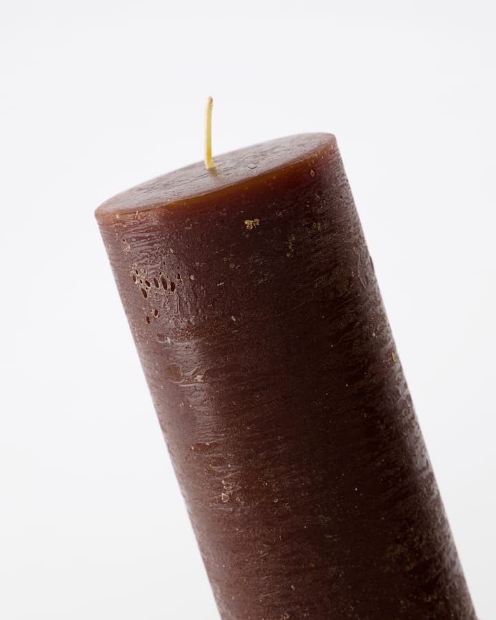 2 Velas gruesas Rustic Wax 15 cm, Cognac House Doctor