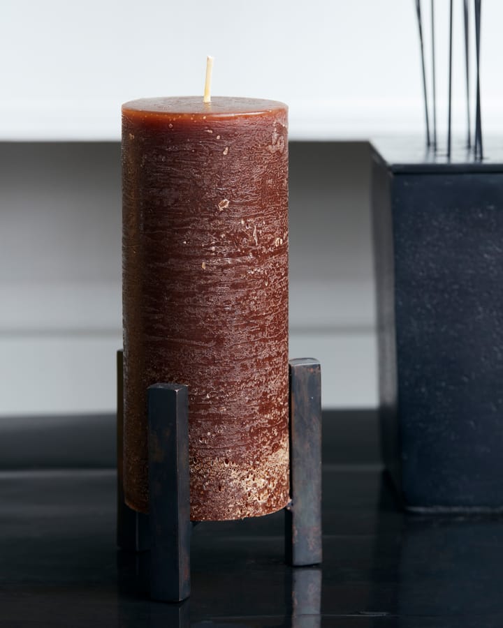 2 Velas gruesas Rustic Wax 15 cm, Cognac House Doctor