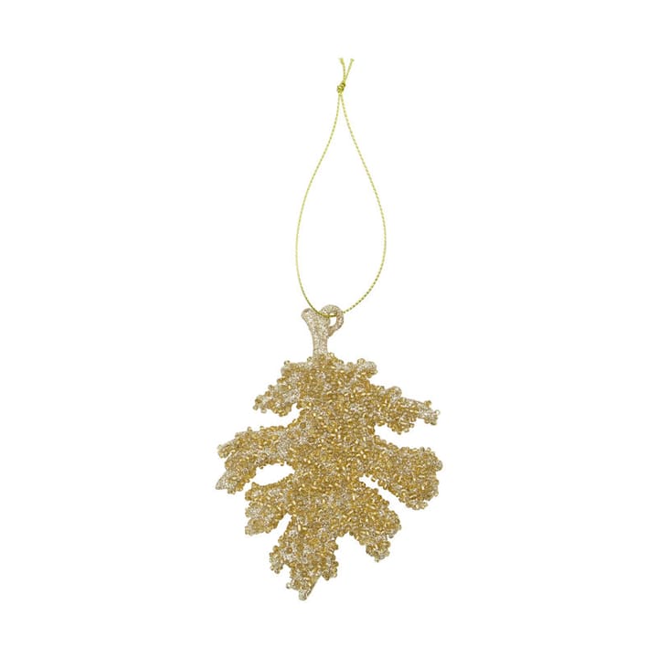 3 Adornos para árbol de navidad Gliz 10,5 cm, Brillantina dorada House Doctor