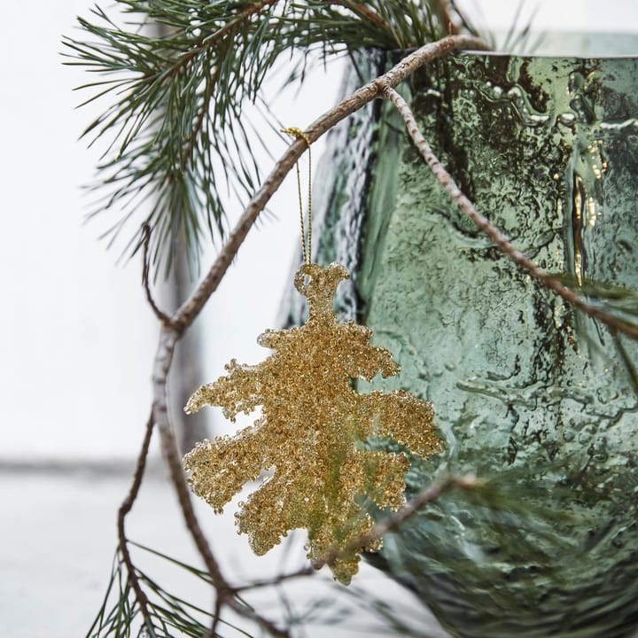 3 Adornos para árbol de navidad Gliz 10,5 cm, Brillantina dorada House Doctor