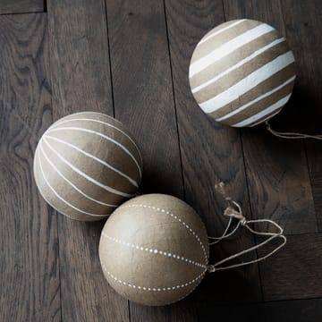 3 Bolas de Navidad Craft grandes - blanco - House Doctor