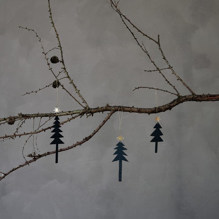 3 Colgantes de Navidad Tree with Star, negro House Doctor