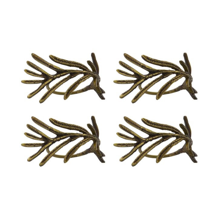 4 Anillos para servilletas Mistle - Latón antiguo - House Doctor