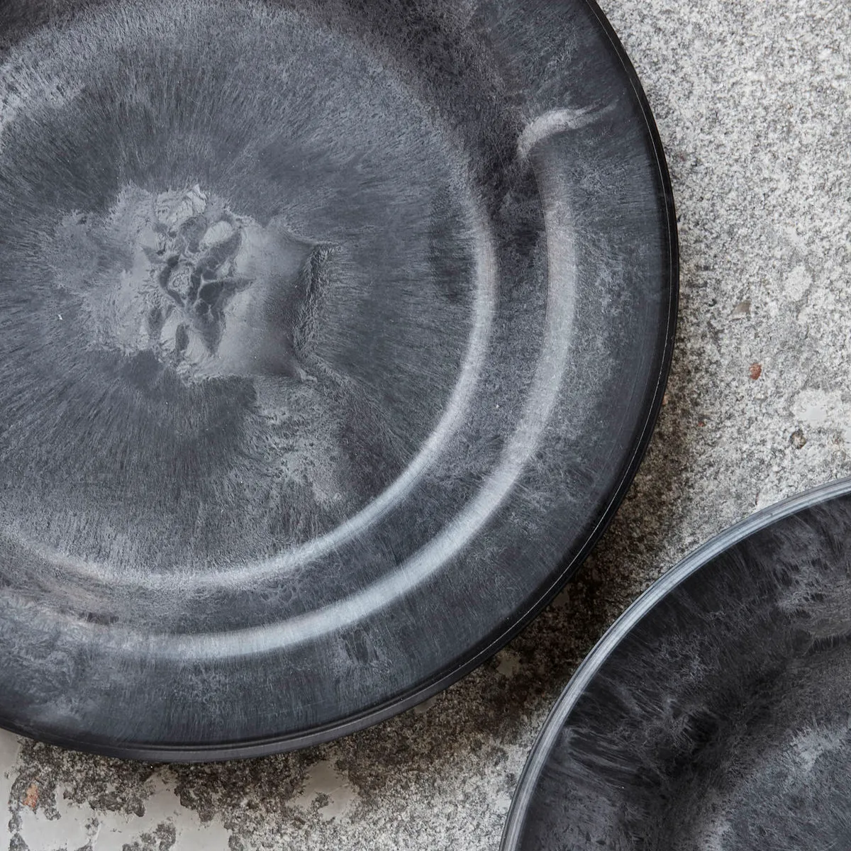 4 Platillos Serveur 18 cm, negro House Doctor