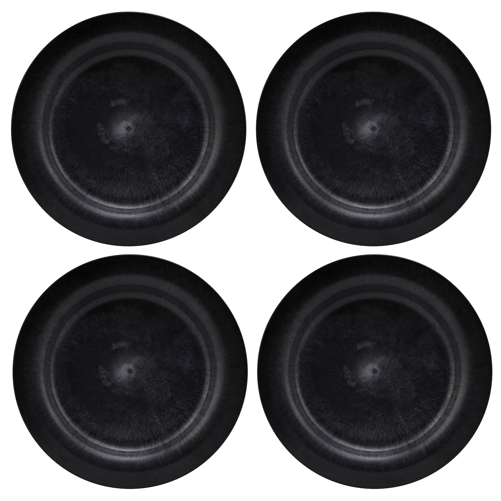 4 Platos Serveur 24 cm, negro House Doctor