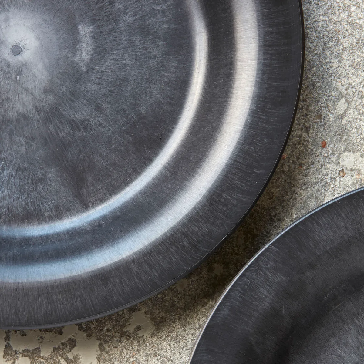 4 Platos Serveur 24 cm, negro House Doctor