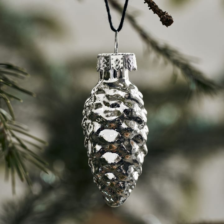 6 Adornos para árbol de navidad Glint 5,8 cm, Plateado House Doctor
