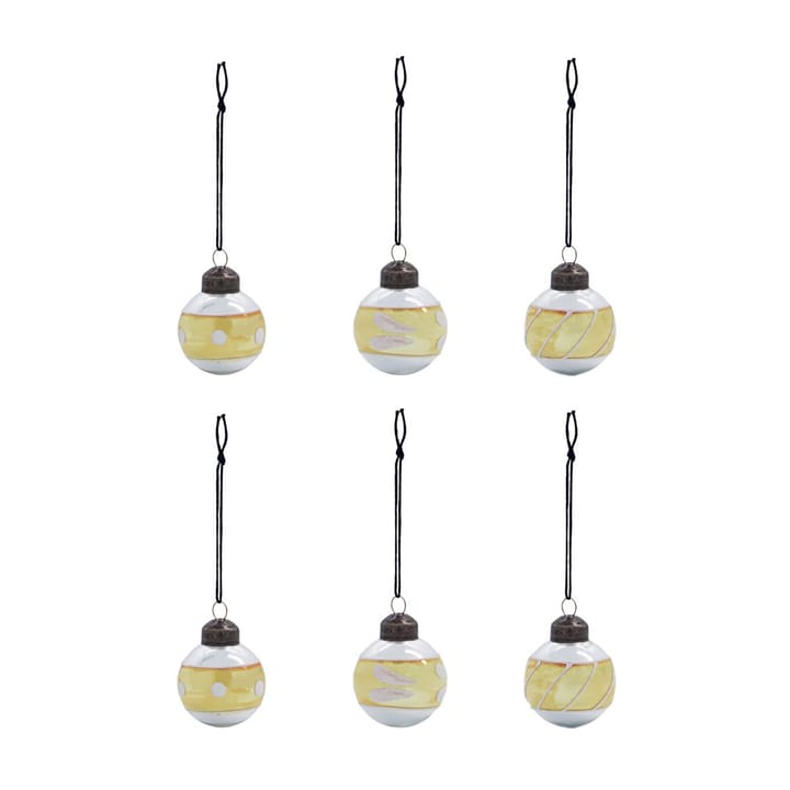 6 Bolas de árbol de navidad Glowi Ø4 cm, Dorado House Doctor