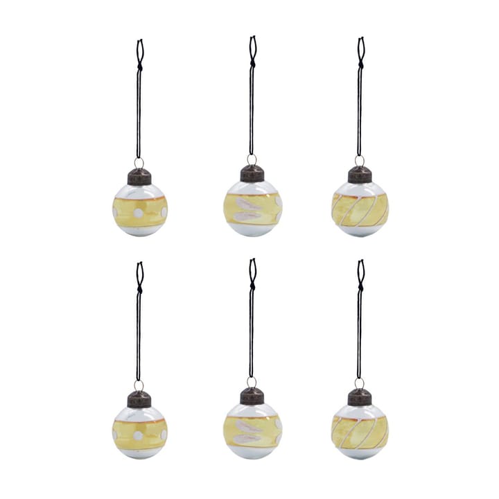 6 Bolas de árbol de navidad Glowi Ø4 cm - Dorado - House Doctor