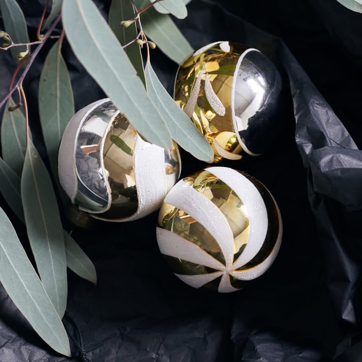 6 Bolas de árbol de navidad Glowi Ø6 cm, Dorado House Doctor