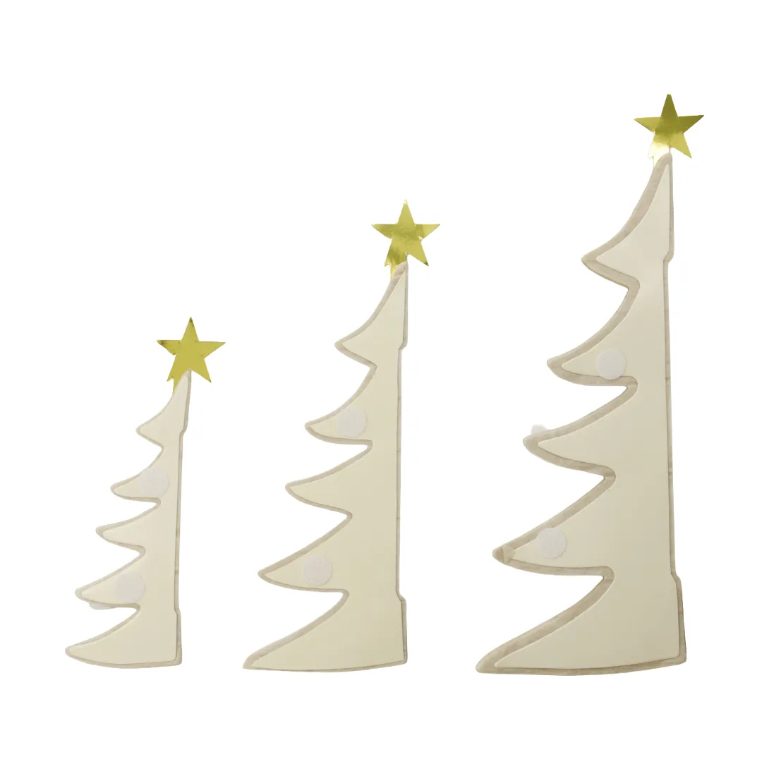 Abeto decorativo Tree, 3 piezas, Marfil House Doctor