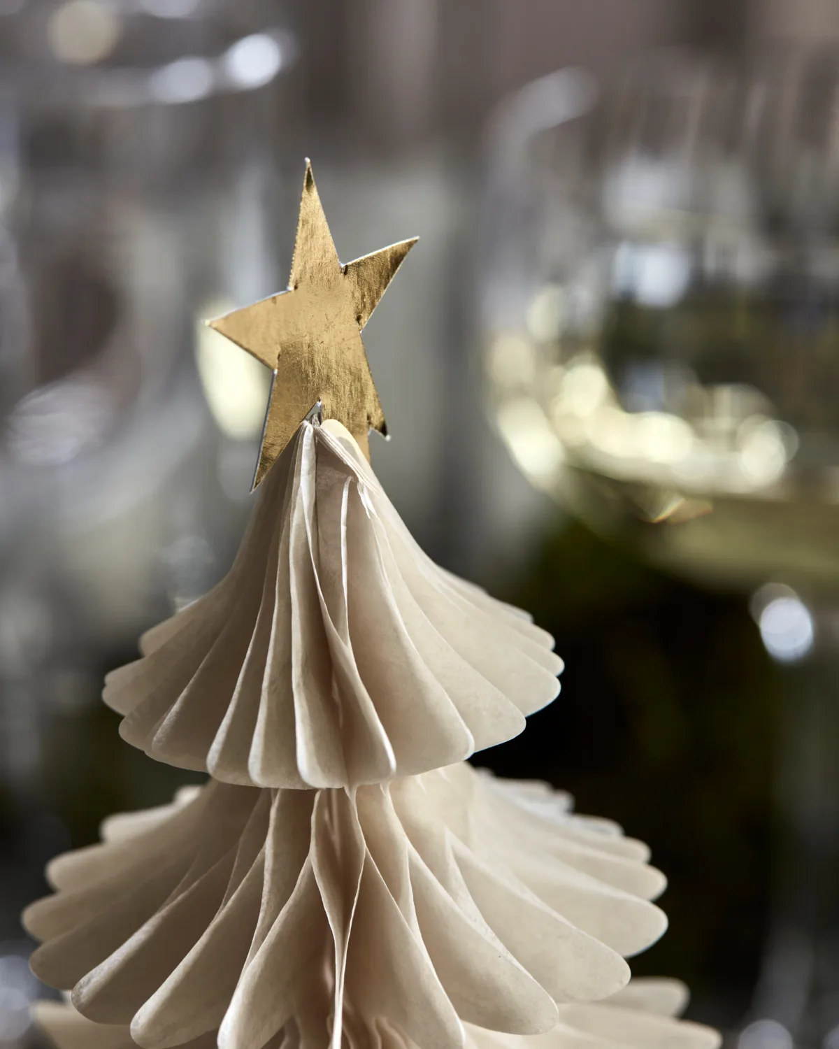 Abeto decorativo Tree, 3 piezas, Marfil House Doctor