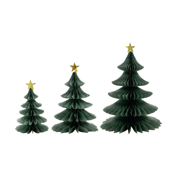 Abeto decorativo Tree, 3 piezas - Verde - House Doctor