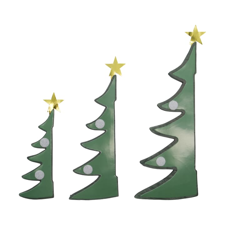 Abeto decorativo Tree, 3 piezas, Verde House Doctor