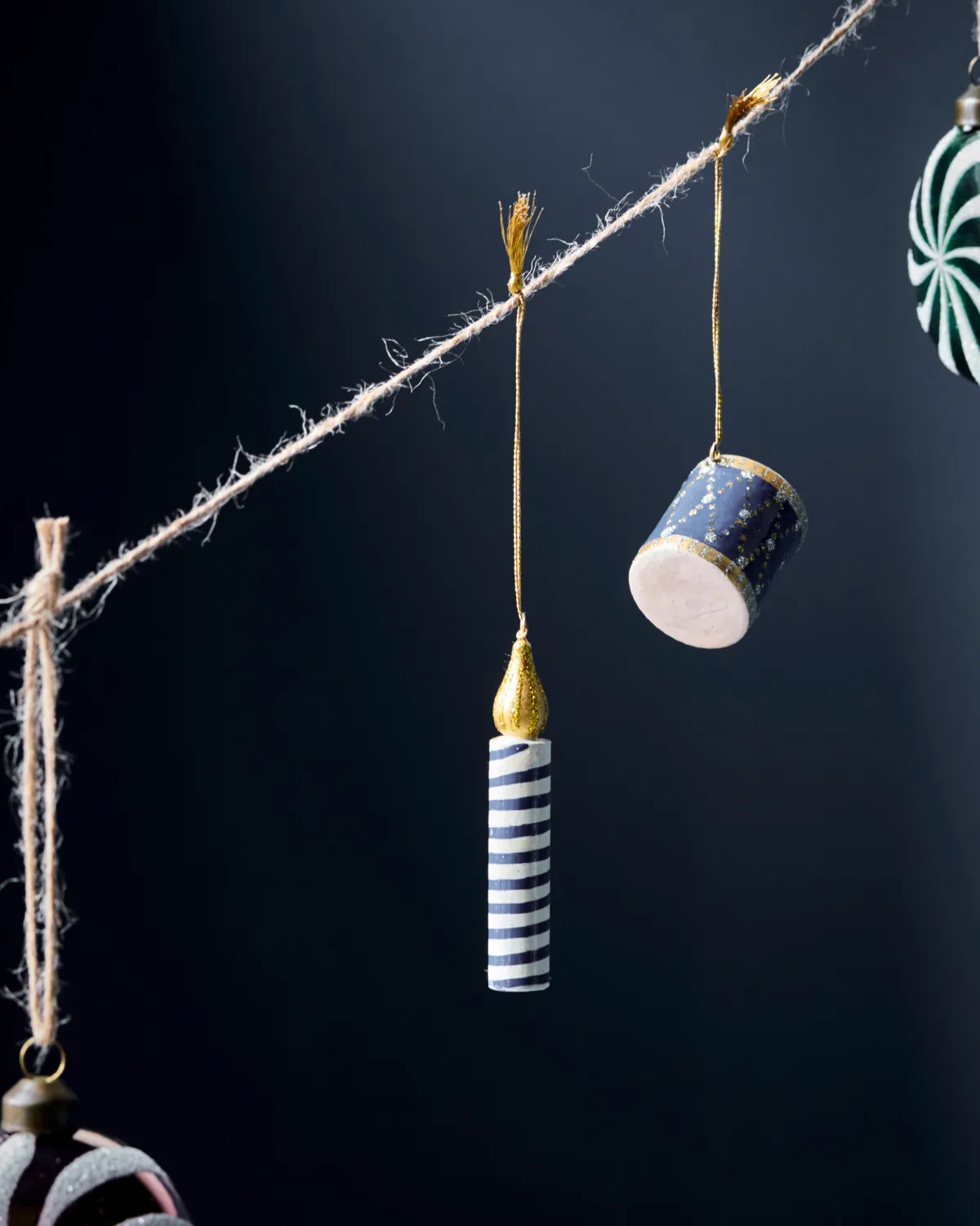 Adorno colgante Ljus, 3 piezas, Verde-rosa-azul House Doctor